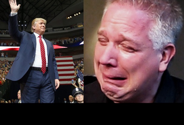 Watch as Trump Gatecrashes Glenn Beck's Cruz Caucus Event in Nevada