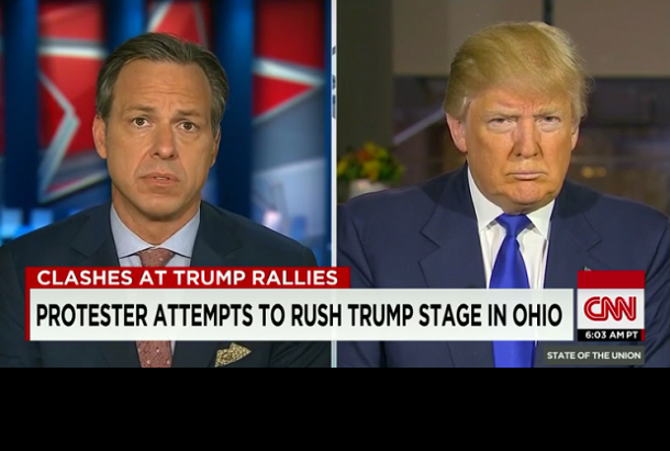 Trump Faces Off With CNN's Jake Tapper Over Event Fistacuffs