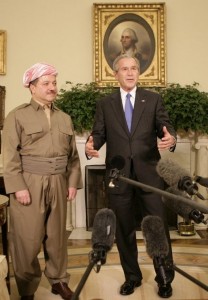 President George W. Bush and KRG President Massoud Barzani, October, 2005.