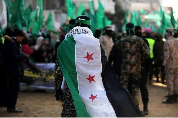 gaza hamas free syria flag