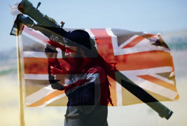 Brit flag and nusra