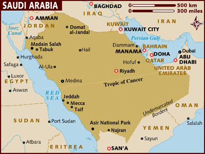 Saudi map