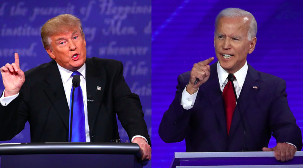 Trump & Biden on Debate Stage