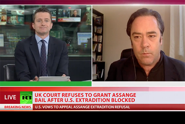 Julian Assange Denied Bail - Henningsen discusses case with RT International - Vimarsana News