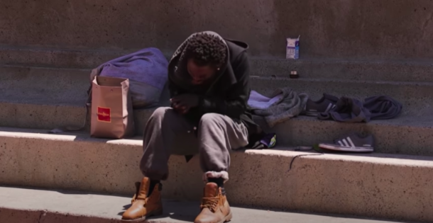 Homeless man in SF