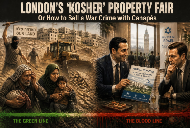 London’s ‘Kosher’ Property Fair: Or How to Sell a War Crime with Canapés